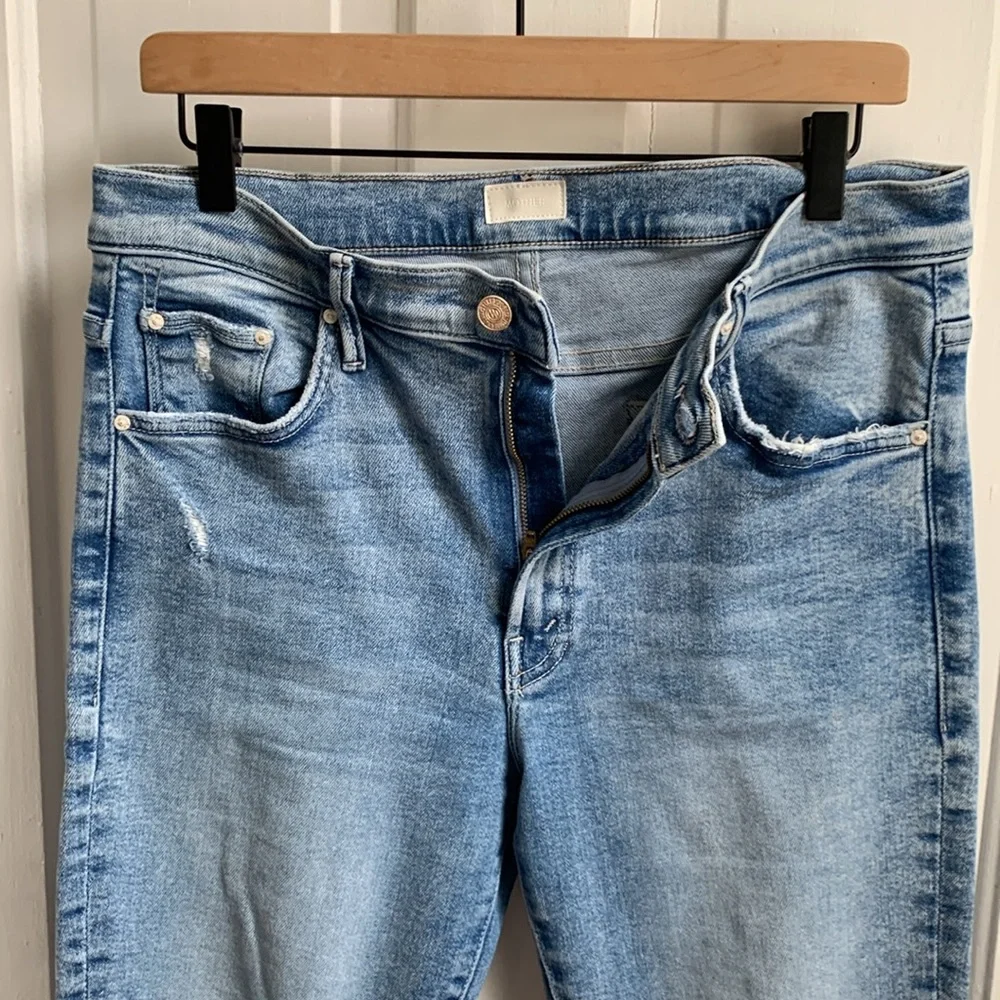Mother The Insider Crop Step Fray Size 31 Jeans - Picture 5 of 10
